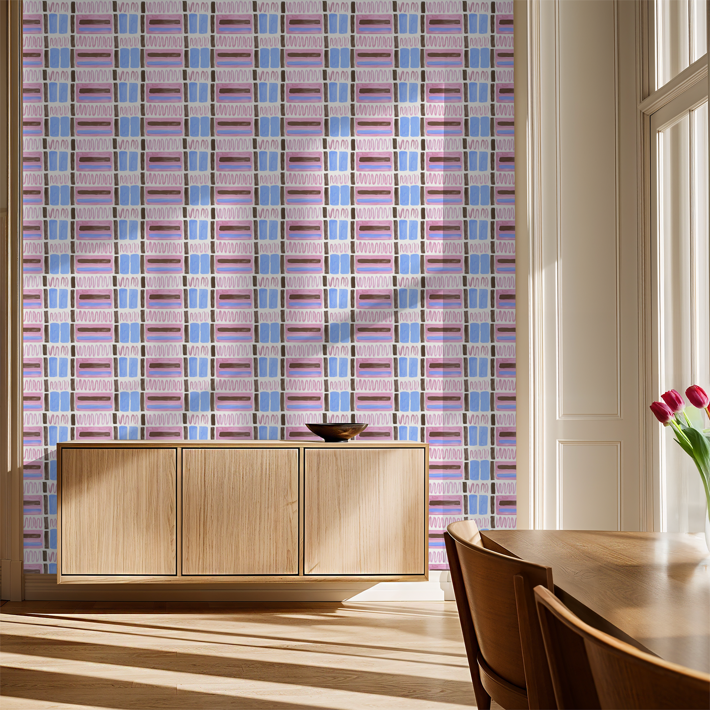 Periwinkle Block Wallpaper