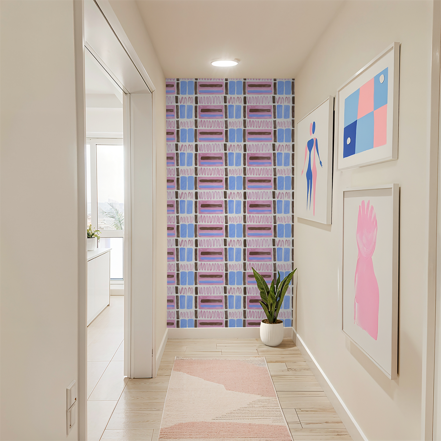 Periwinkle Block Wallpaper