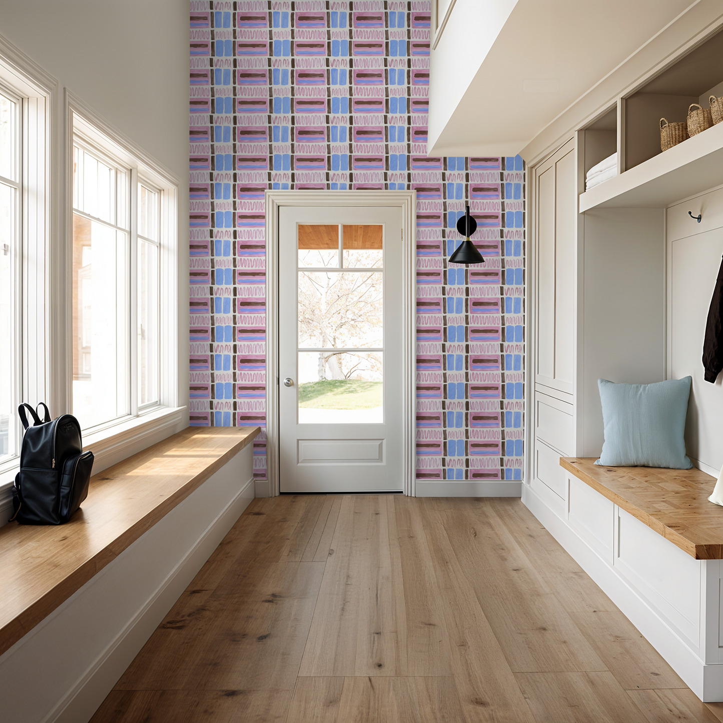 Periwinkle Block Wallpaper