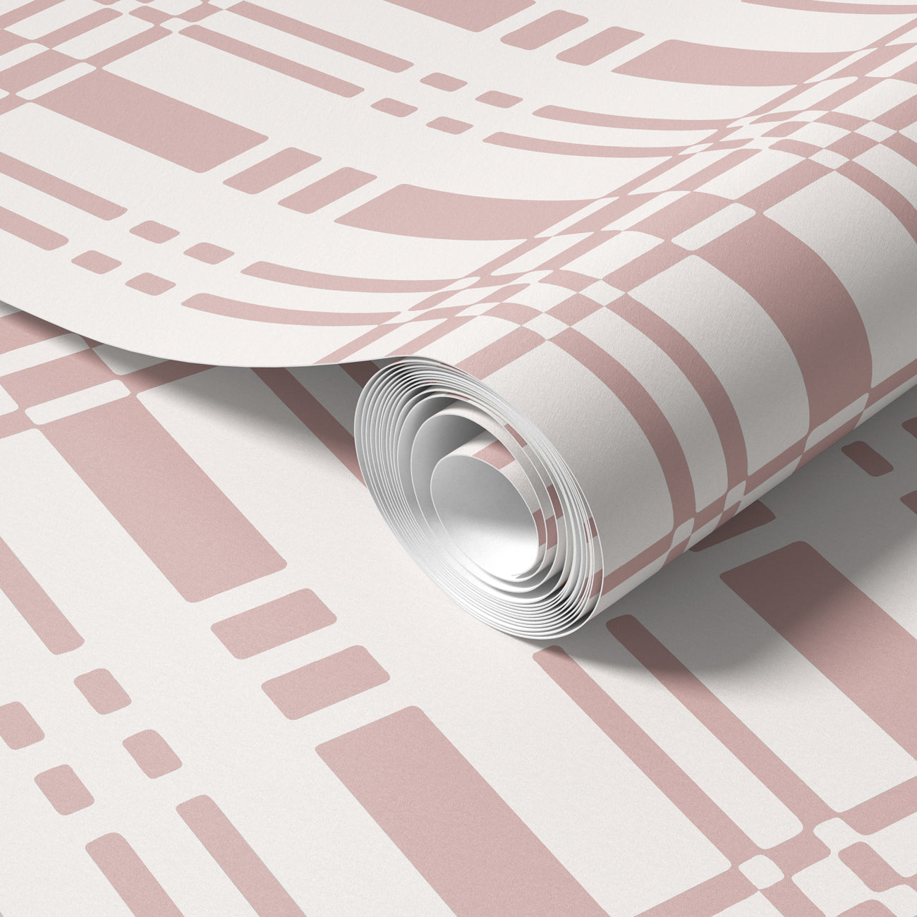 Linen Weave Mauve Wallpaper