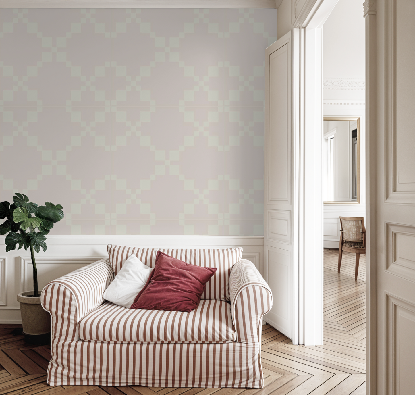 Quilted Checker Neutral