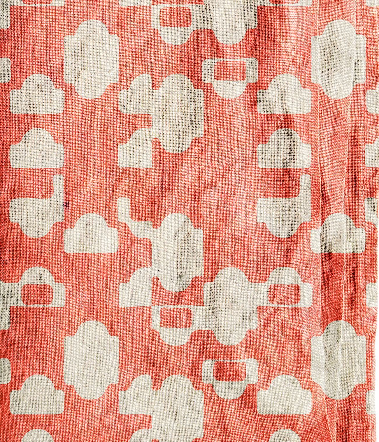100% Linen Tea Towel - Tomato