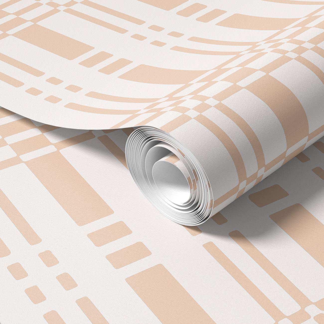 Linen Weave Peach Wallpaper