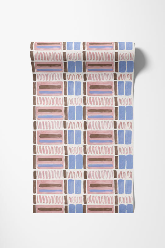 Periwinkle Block Wallpaper