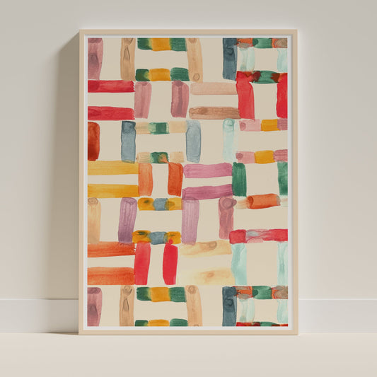 Rainbow Stacked Blocks Print