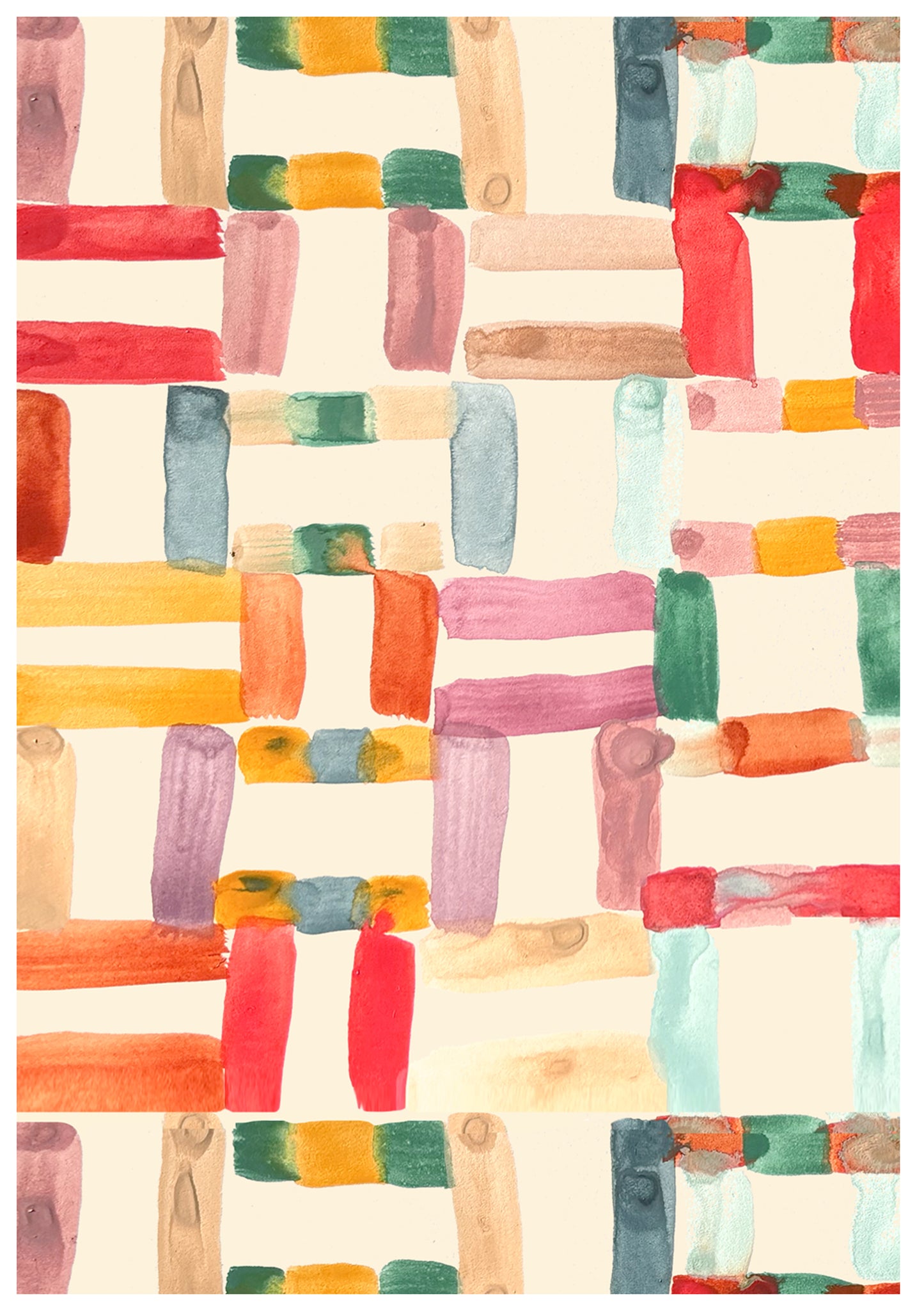 Rainbow Stacked Blocks Print
