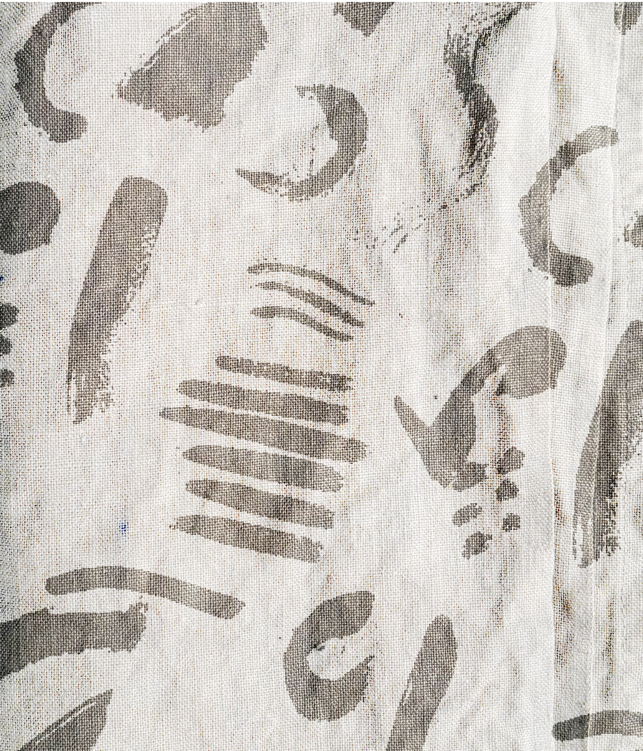 100% Linen Tea Towel - Watercolor Charcoal