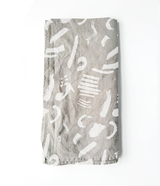 100% Linen Tea Towel - Watercolor Chalk