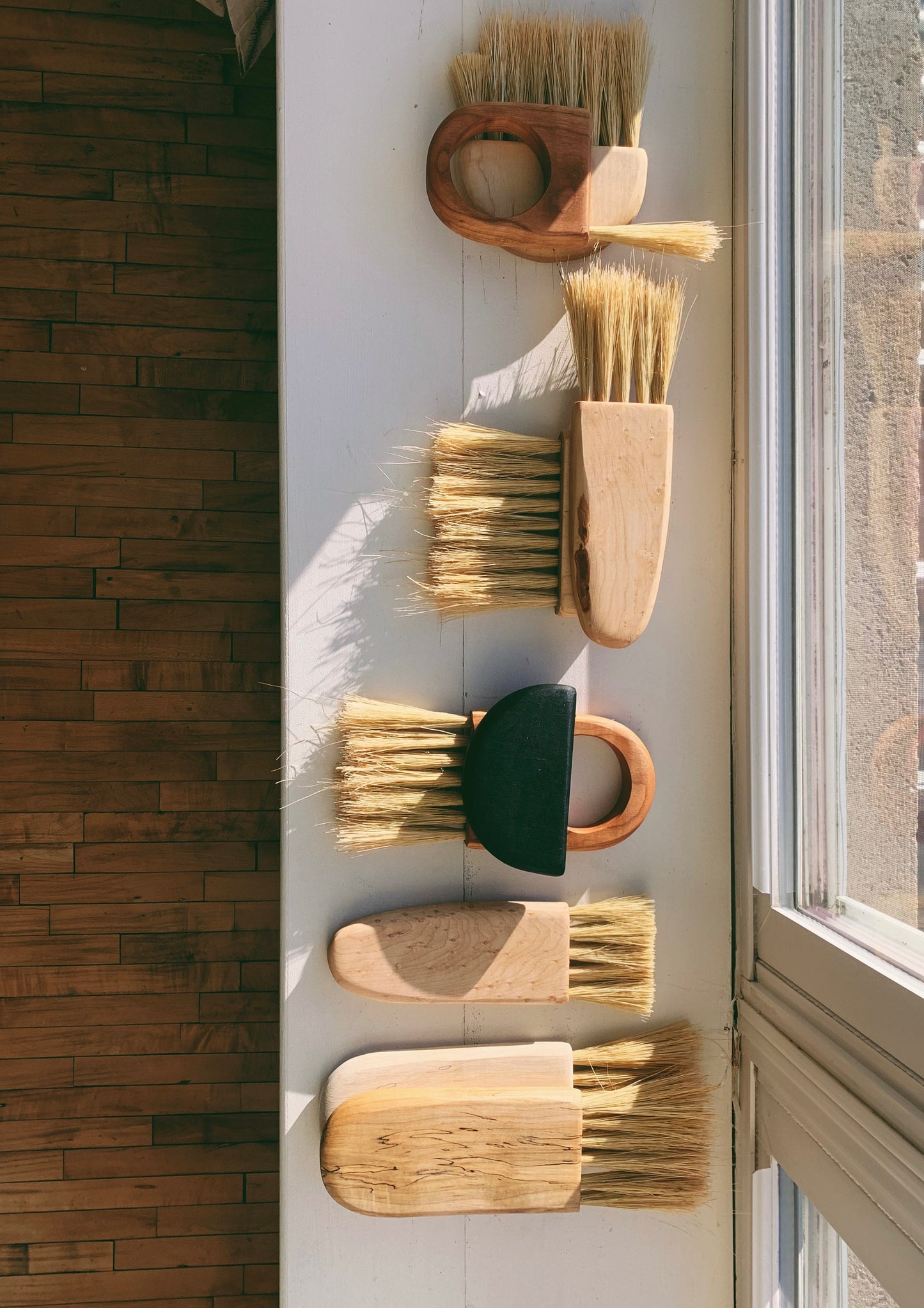 Shou Sugi Ban Arc Brush | Bench Brush | Tampico | Minimal | Sweeper