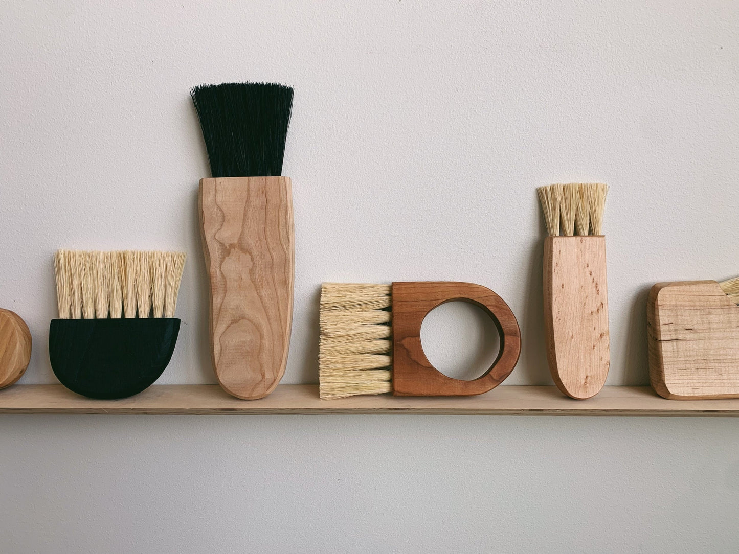 Shou Sugi Ban Arc Brush | Bench Brush | Tampico | Minimal | Sweeper